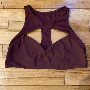 Boys + Arrows Burgundy Bikini Top